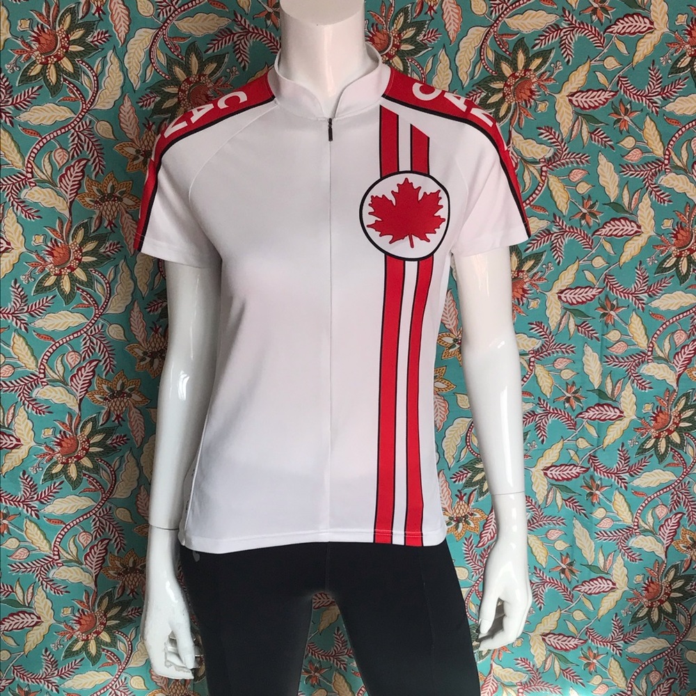 Primal Speed Pro Canada Cycling Jersey in White Women’s Size Small